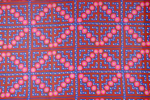 Blu, Rosa, Rosso Cotone Apparel Fabric