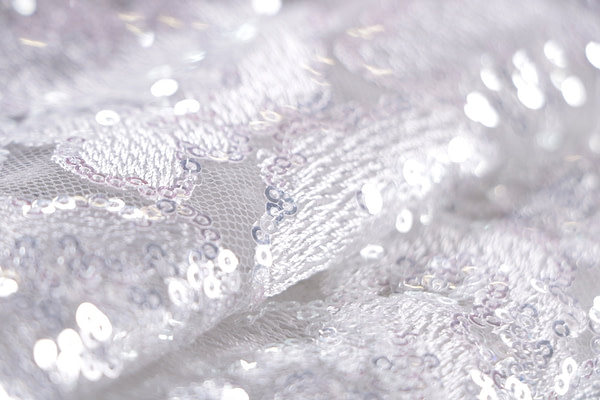 Tissu Couture Fleurs Dentelle et Broderie TC001116