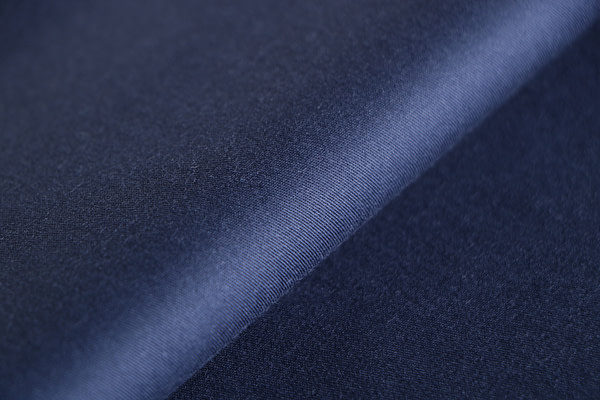 Blue stretch cotton gabardine fabric for men's pants - new tess