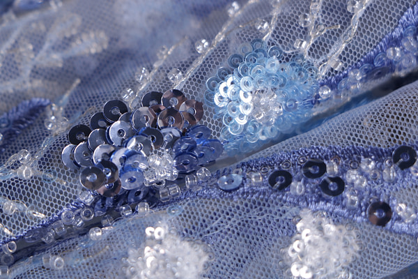 Blu Poliestere Apparel Fabric