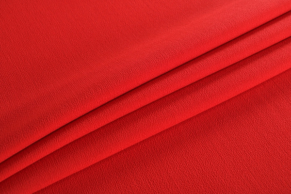 Tessuto doppia crepella di lana biologica rosso | new tess
