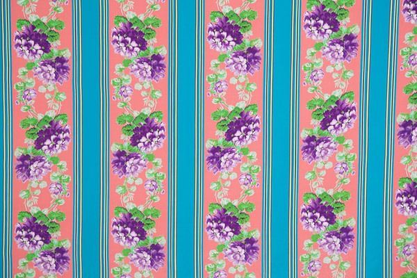 Flowers, Stripes Print Apparel Fabric ST000358