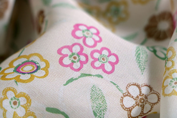 Flowers Print Apparel Fabric ST000433