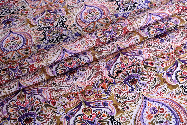 Tessuto Georgette Cachemire ST000565 per Abbigliamento