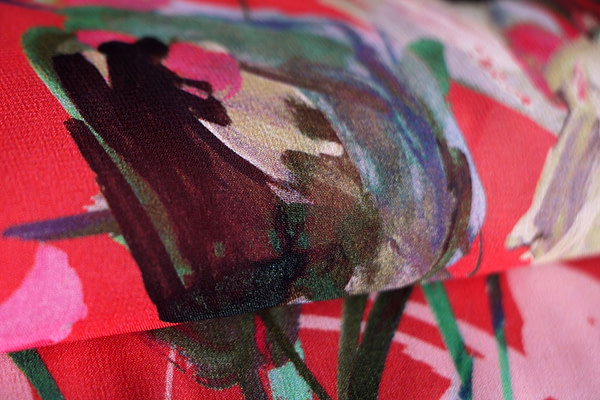 Flowers Print Apparel Fabric ST000570