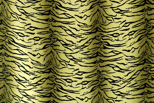 Tessuto Crepe Pelle Tigre ST000634 per Abbigliamento