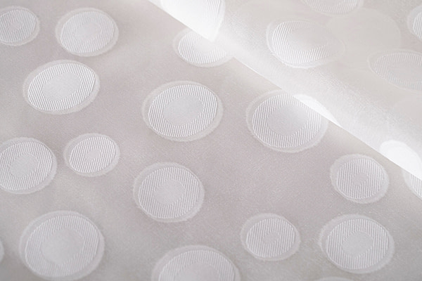 Tessuto Organza Jacquard Bolle TC000796 per Abbigliamento