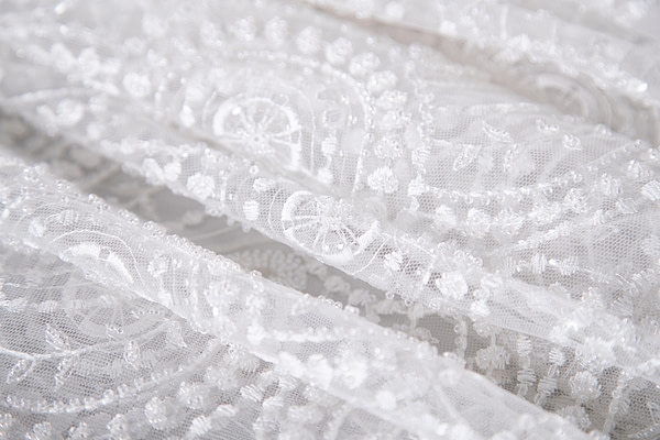 Tissu Couture Geometrique Dentelle et Broderie UN001183