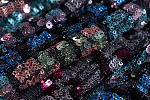 Stripes Laces-Embroidery Apparel Fabric UN001197