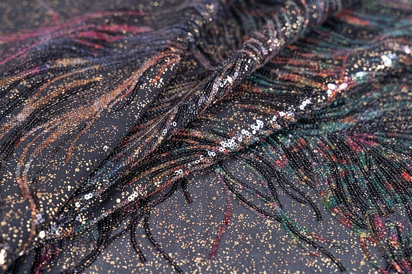 Abstract Laces-Embroidery Apparel Fabric UN001199