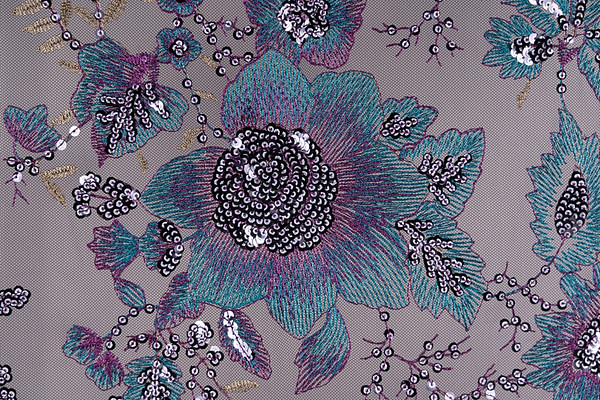 Nero, Verde, Viola Poliestere Apparel Fabric