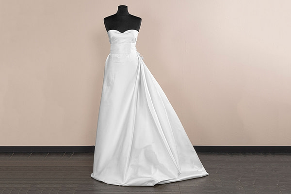 White Silk Mikado Bridal Fabric | new tess