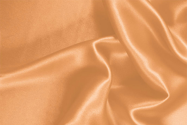 Apricot Orange Silk Crêpe Satin Apparel Fabric