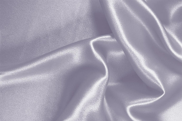 Tissu Couture Crêpe Satin Argent étain en Soie