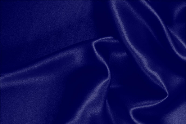 Tissu Couture Crêpe Satin Bleu perse en Soie