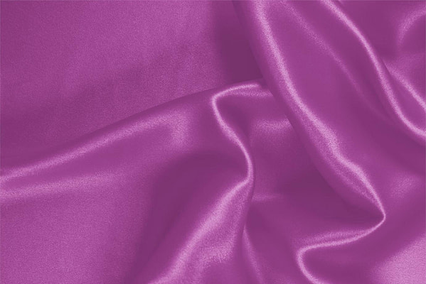 Tissu Couture Crêpe Satin Fuchsia orchidée en Soie