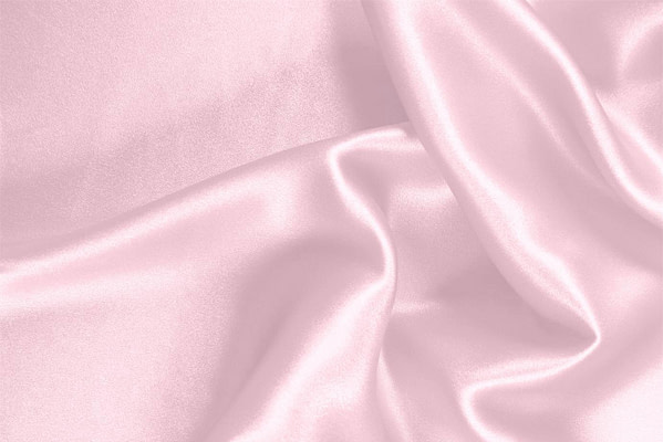 Tissu Couture Crêpe Satin Rose bébé en Soie