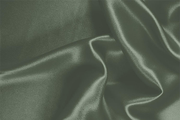 Tissu Couture Crêpe Satin Vert armée en Soie