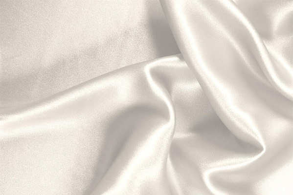 Tissu Couture Satin stretch Blanc ivoire en Soie, Stretch