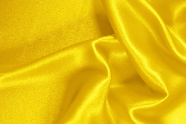 Tissu Couture Satin stretch Jaune citron en Soie, Stretch