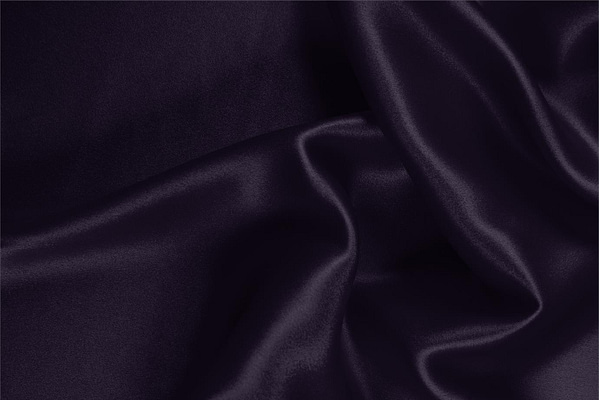 Tissu Couture Satin stretch Violet myrtille en Soie, Stretch