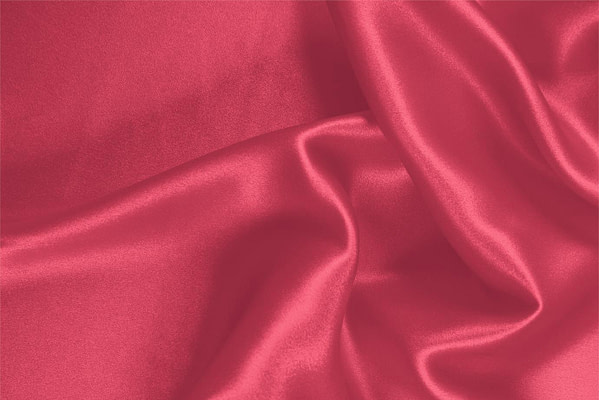 Tissu Couture Satin stretch Rose framboise en Soie, Stretch