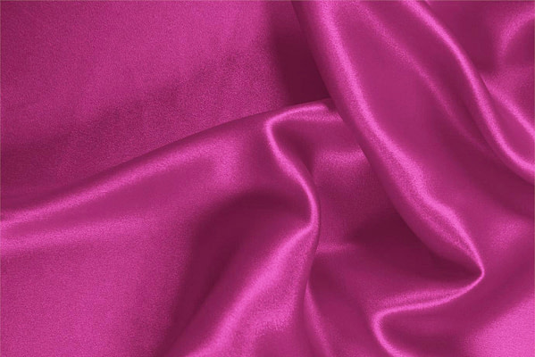 Tissu Couture Satin stretch Fuchsia cyclamen en Soie, Stretch