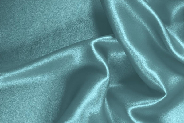 Tissu Couture Satin stretch Bleu bleuet en Soie, Stretch