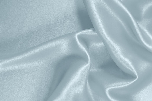 Tissu Couture Satin stretch Bleu nuage en Soie, Stretch