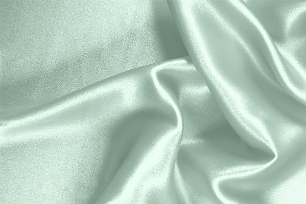 Sorbet Green Silk, Stretch Silk Satin Stretch Apparel Fabric