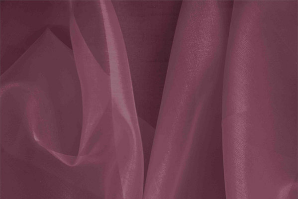 Tissu Couture Organza Rouge baie en Soie