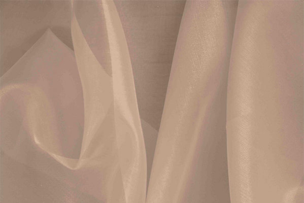 Tissu Couture Organza Gris blush en Soie