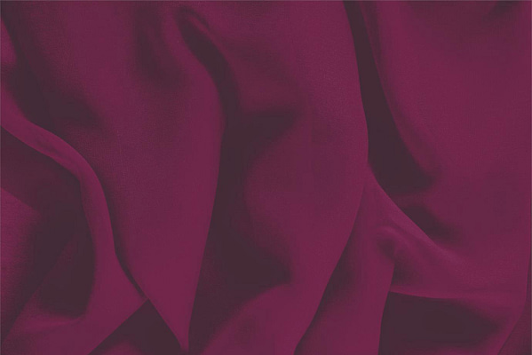 Cerise Purple Silk Georgette Apparel Fabric