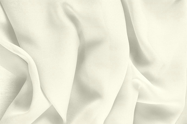 Tissu Couture Georgette Blanc ivoire en Soie