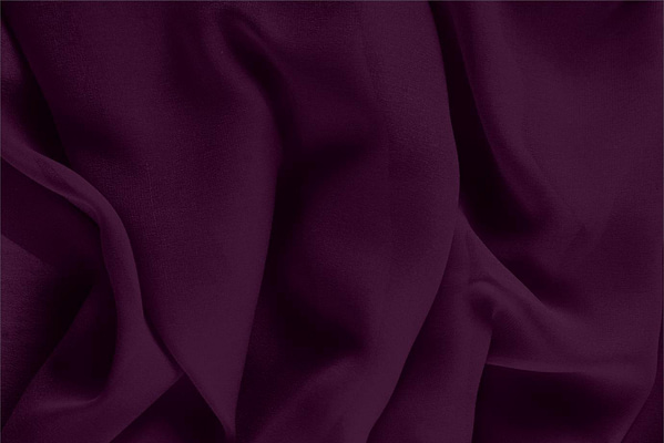 Tissu Couture Georgette Violet prune en Soie