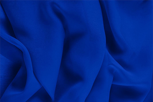 Tissu Couture Georgette Bleu électrique en Soie