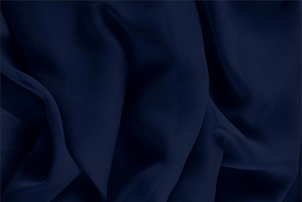 Tissu Couture Georgette Bleu navy en Soie
