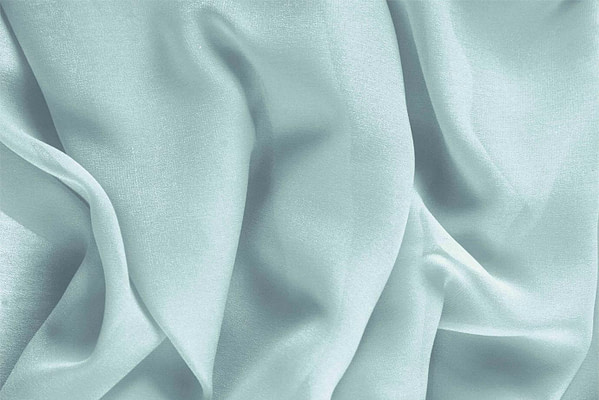 Tissu Couture Georgette Bleu eau en Soie