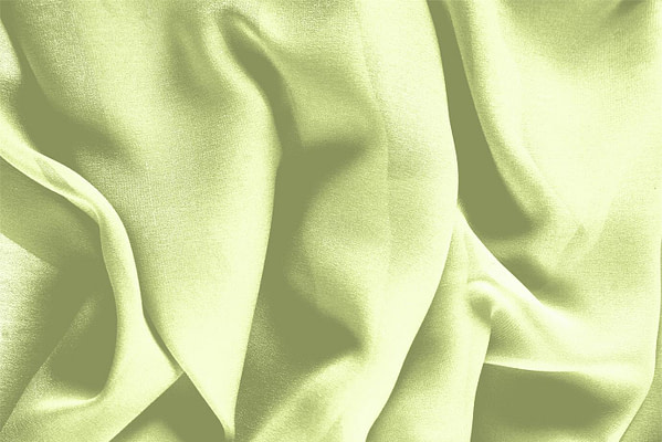 Tissu Couture Georgette Vert citron en Soie