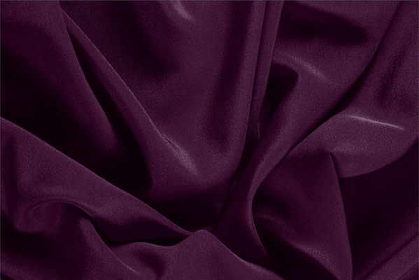 Tissu Couture Crêpe de Chine Violet prune en Soie
