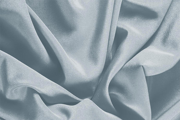 Avio Blue Silk Crêpe de Chine Apparel Fabric