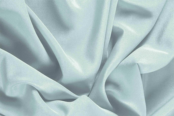 Water Blue Silk Crêpe de Chine Apparel Fabric
