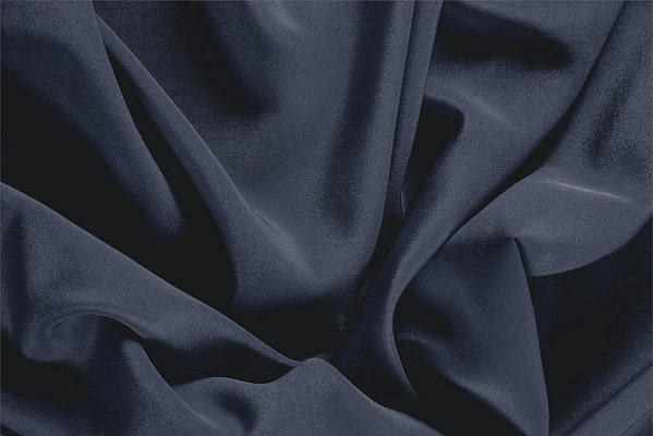 Tissu Couture Crêpe de Chine Bleu nuit en Soie