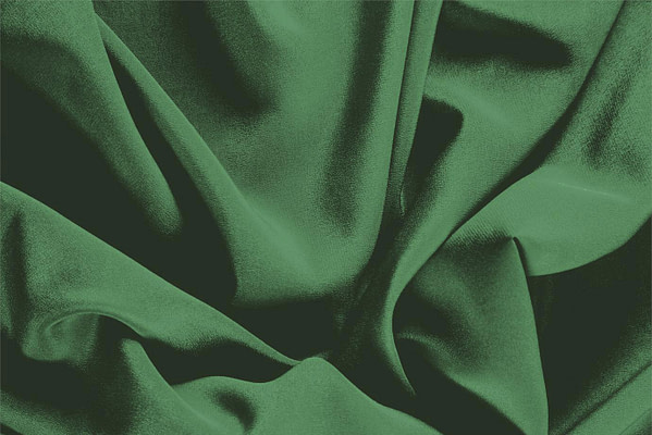 Tissu Couture Crêpe de Chine Vert émeraude en Soie