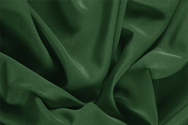 Tissu Couture Crêpe de Chine Vert sapin en Soie