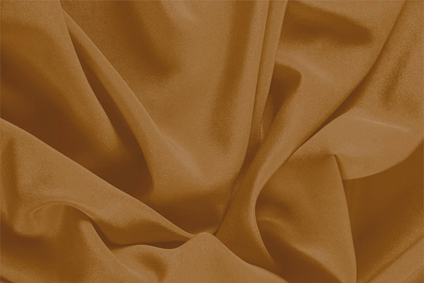 Caramel Brown Silk Crêpe de Chine Apparel Fabric