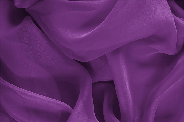 Tissu Couture Chiffon Violet améthyste en Soie