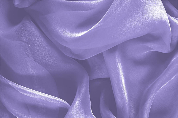 Tessuto Chiffon Primula Glicine per Abbigliamento