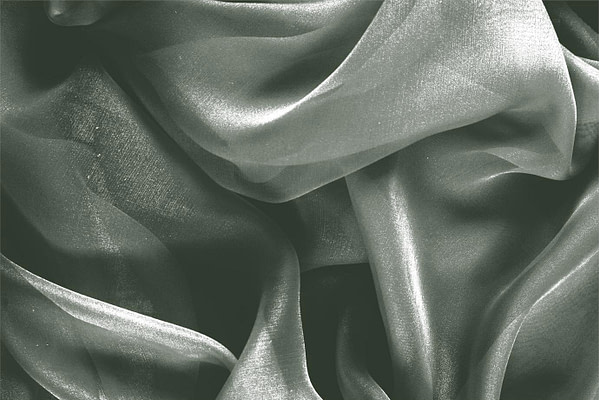 Forest Green Silk Chiffon Apparel Fabric