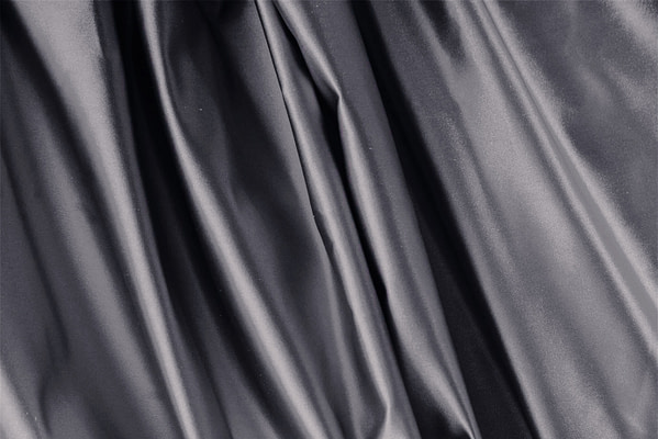 Steel Gray Silk Duchesse Apparel Fabric